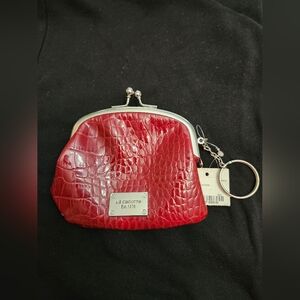 Liz Claiborne Red Embossed Coin Purse